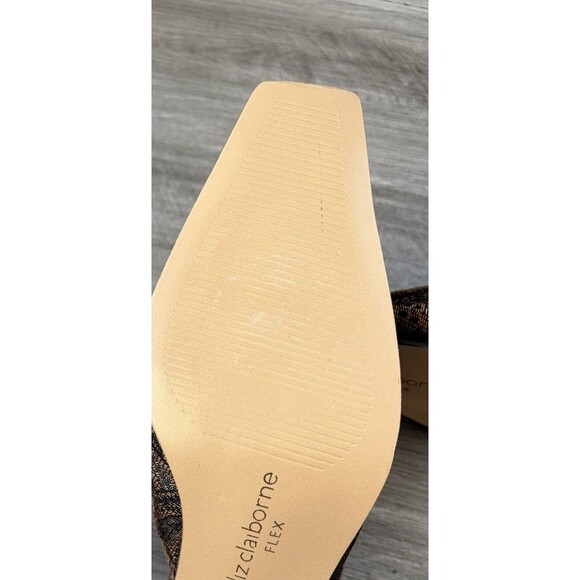 Liz Claiborne Flex Brocade Velvet Slip On Kitten Heels Size 7.5 Brown Glam - Picture 7 of 7